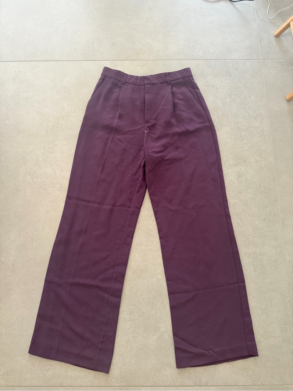 Zara Plum Wide-Leg Trousers